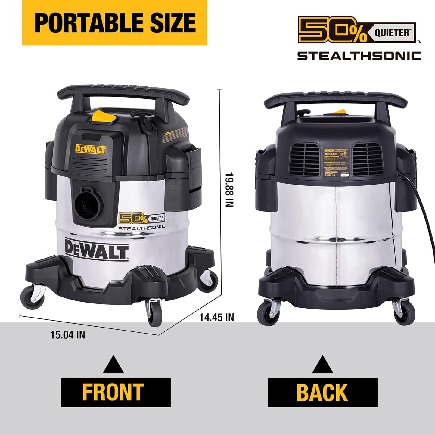 5‑Gallon Wet & Dry Vacuum DXV05S‑QTB