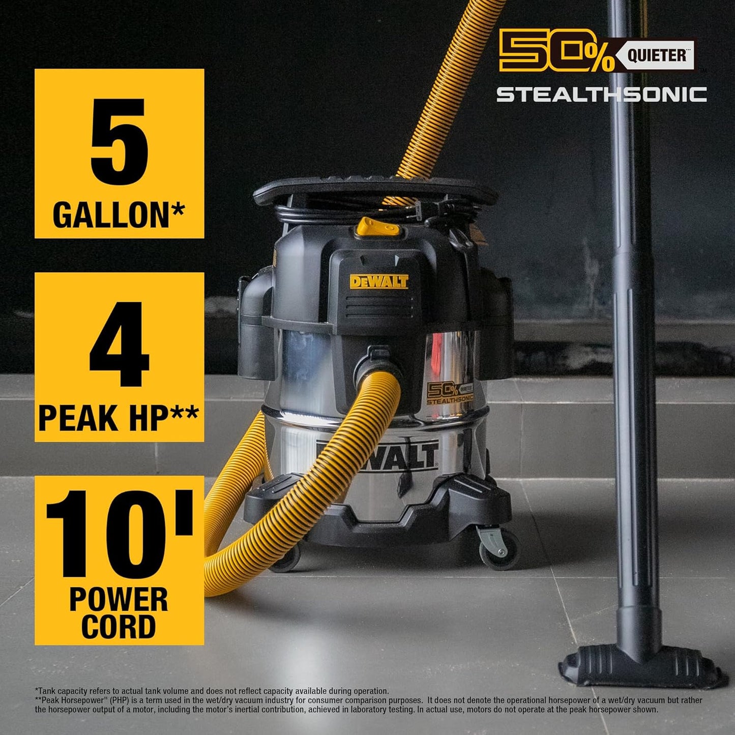 5‑Gallon Wet & Dry Vacuum DXV05S‑QTB