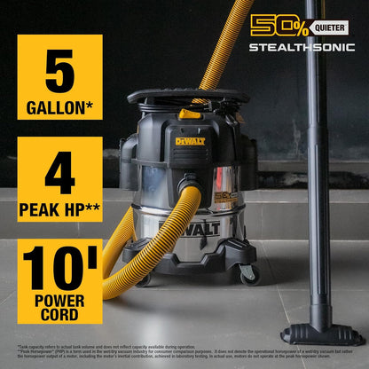 5‑Gallon Wet & Dry Vacuum DXV05S‑QTB