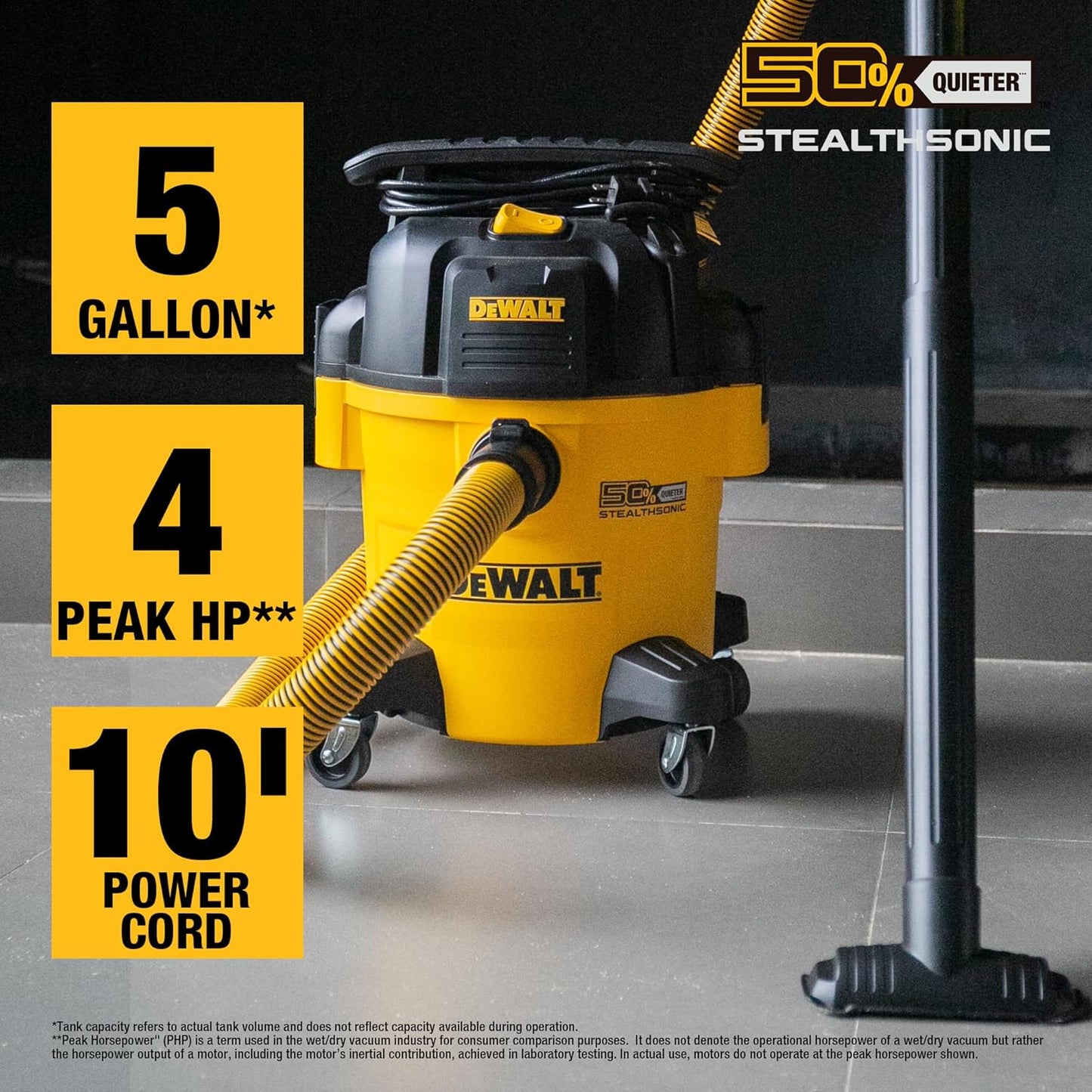 5‑Gallon Wet & Dry Vacuum DXV05P‑QTB